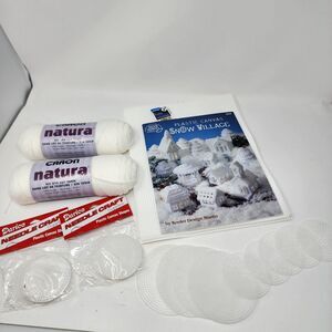 Plastic Canvas Snow Village American School of‎ Needlework Incomplete 3088